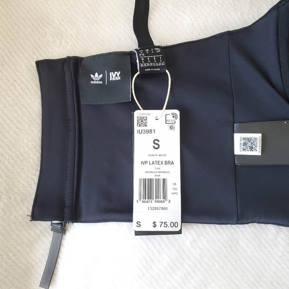 Adidas x Ivy Park Noir Latex Bustier - Picture 9 of 11